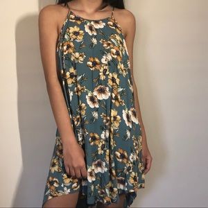 Forever 21 Green Floral Dress